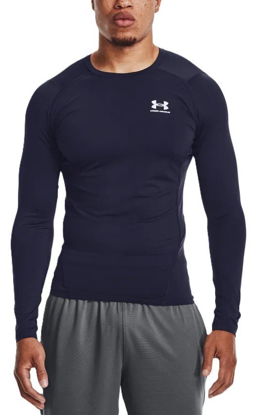 Under Armour HeatGear pánske kompresné tričko s dlhým rukávom, midnight navy