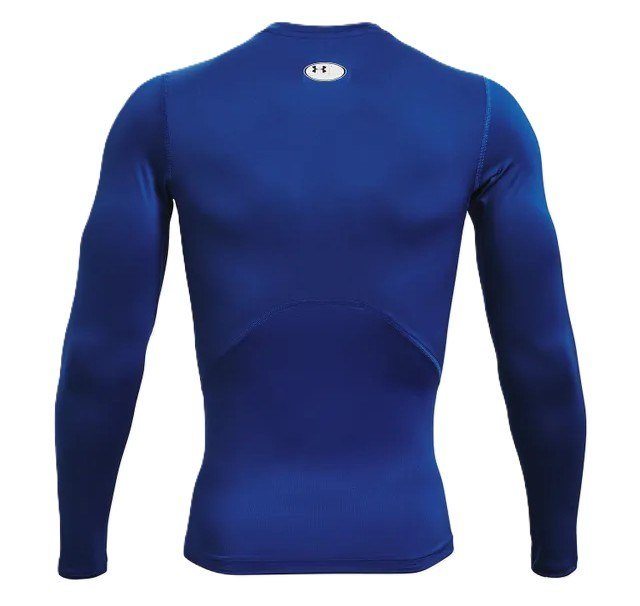 Under Armour HeatGear pánske kompresné tričko s dlhým rukávom, kráľovská modrá