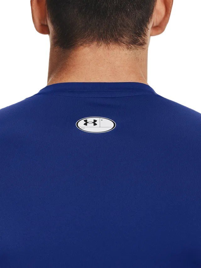 Under Armour HeatGear pánske kompresné tričko s dlhým rukávom, kráľovská modrá