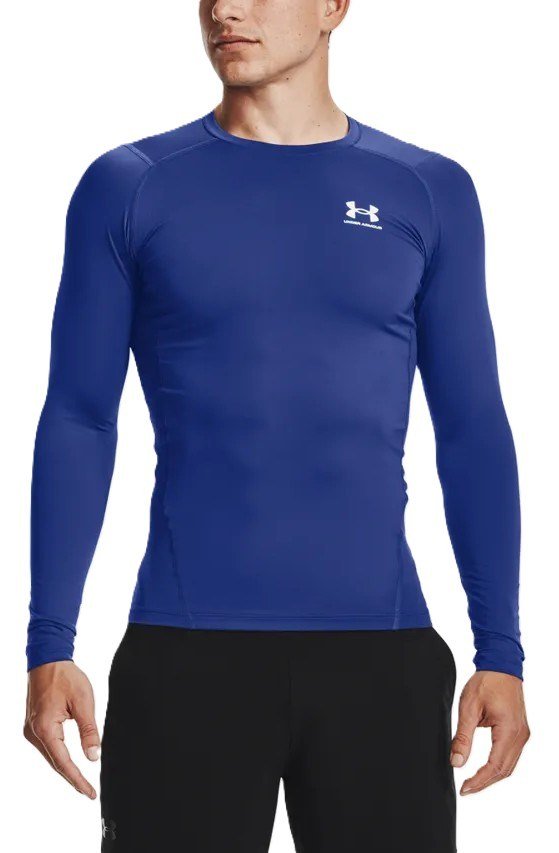 Under Armour HeatGear pánske kompresné tričko s dlhým rukávom, kráľovská modrá