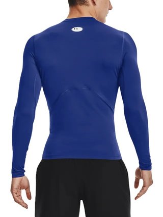 Under Armour HeatGear pánske kompresné tričko s dlhým rukávom, kráľovská modrá