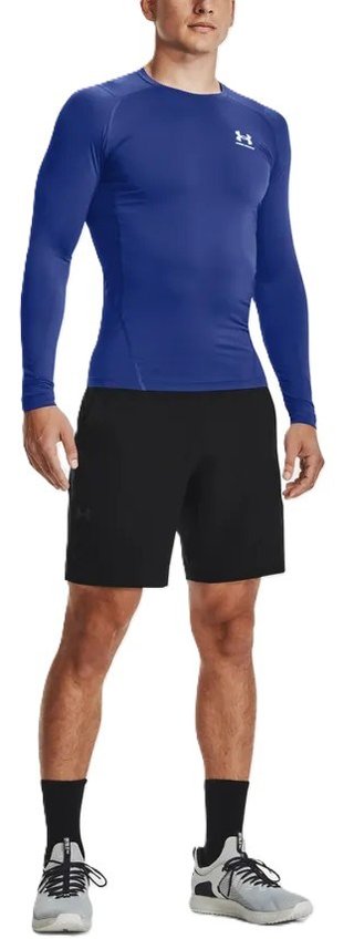 Under Armour HeatGear pánske kompresné tričko s dlhým rukávom, kráľovská modrá