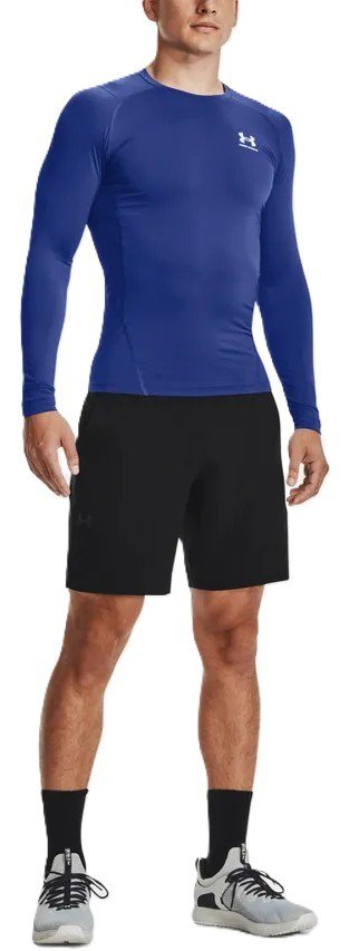 Under Armour HeatGear pánske kompresné tričko s dlhým rukávom, kráľovská modrá
