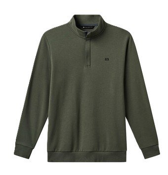 Travis Mathew Cloud Quarter Zip 2.0 pánska mikina, dark olive