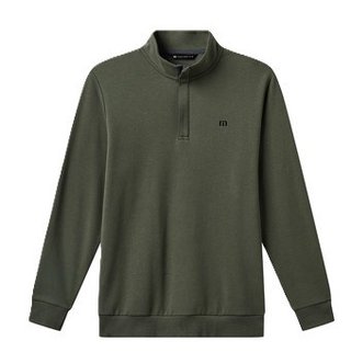 Travis Mathew Cloud Quarter Zip 2.0 pánska mikina, dark olive