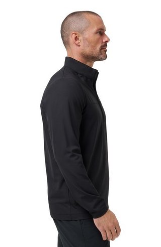 Travis Mathew Wanderlust quarter zip pánska bunda, čierna