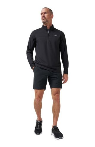 Travis Mathew Wanderlust quarter zip pánska bunda, čierna