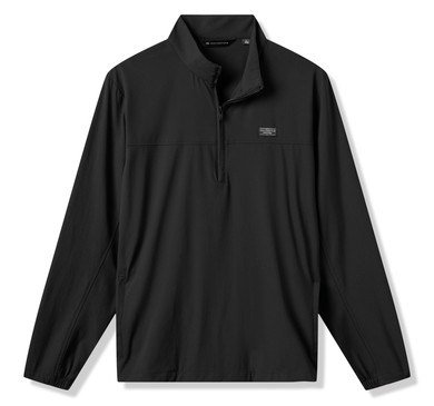 Travis Mathew Wanderlust quarter zip pánska bunda, čierna