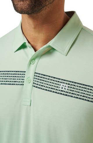Travis Mathew River Boat pánske polo, aqua foam
