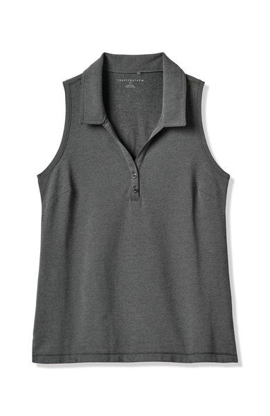 Travis Mathew Featherweight Active 2.0 Sleeveless dámske polo, heather black