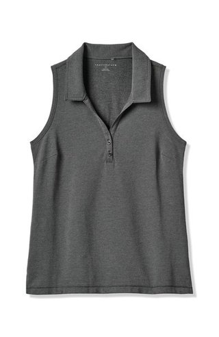 Travis Mathew Featherweight Active 2.0 Sleeveless dámske polo, heather black