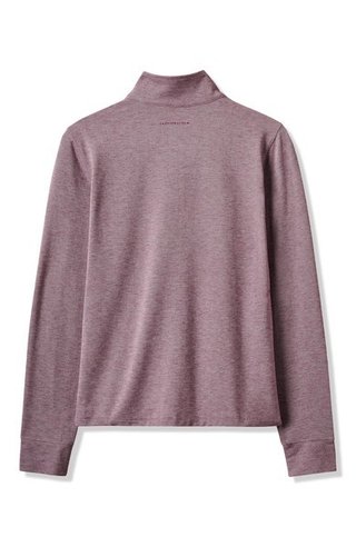 Travis Mathew Featherweightt Active zip long sleeve dámske polo, heather damson