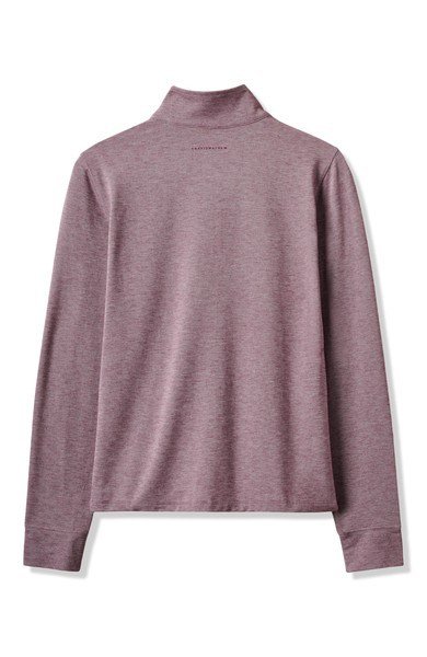 Travis Mathew Featherweightt Active zip long sleeve dámske polo, heather damson