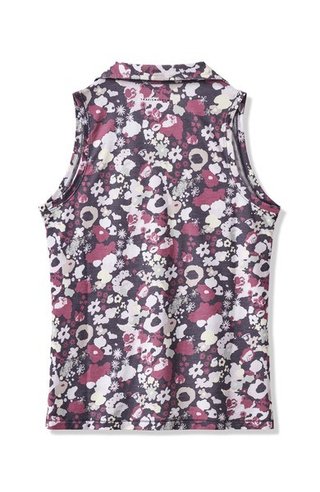 Travis Mathew Featherweight Printed Sleeveless dámske polo, graystone floral multi