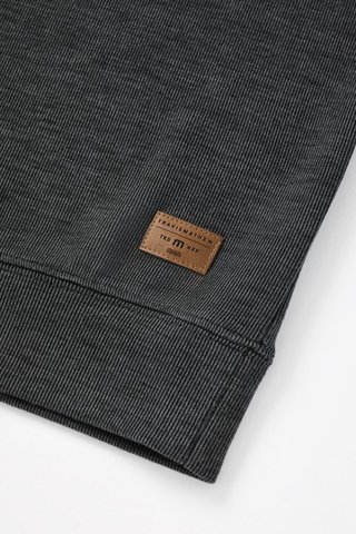 Travis Mathew Cloud pánsky sveter 1/4 zip, heather black