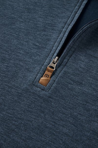 Travis Mathew Cloud pánsky sveter 1/4 zip, heather navy