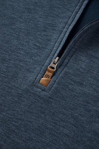 Travis Mathew Cloud pánsky sveter 1/4 zip, heather navy