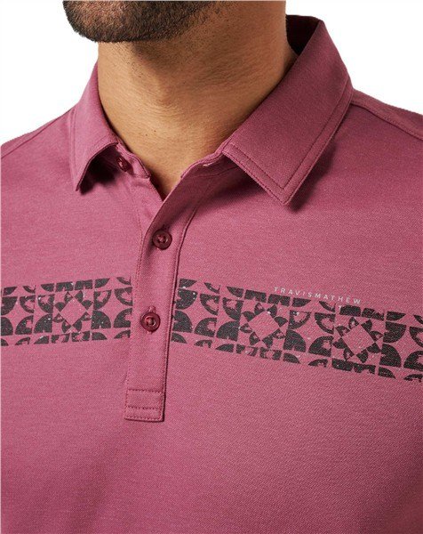 Travis Mathew Bungee Jump pánske polo, damson