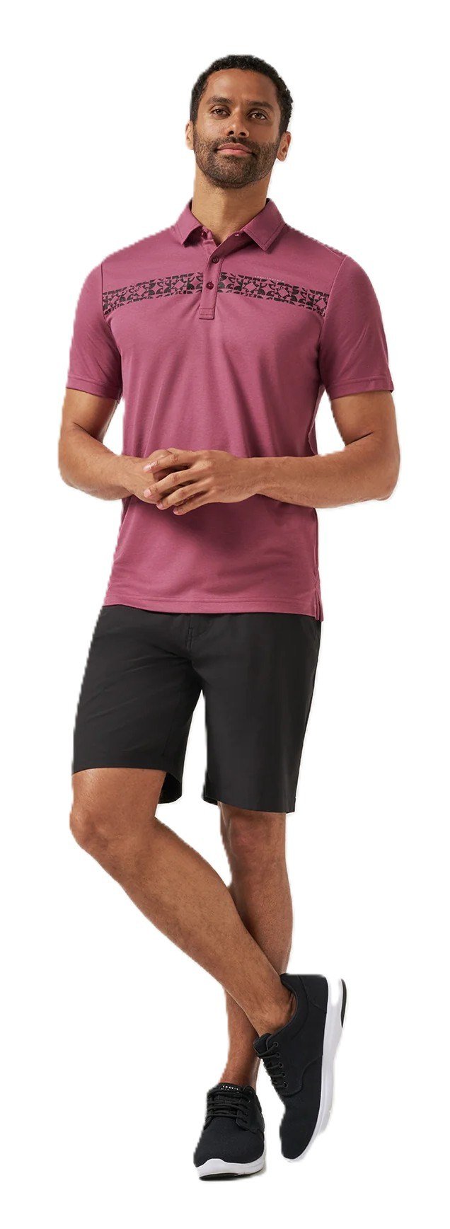 Travis Mathew Bungee Jump pánske polo, damson