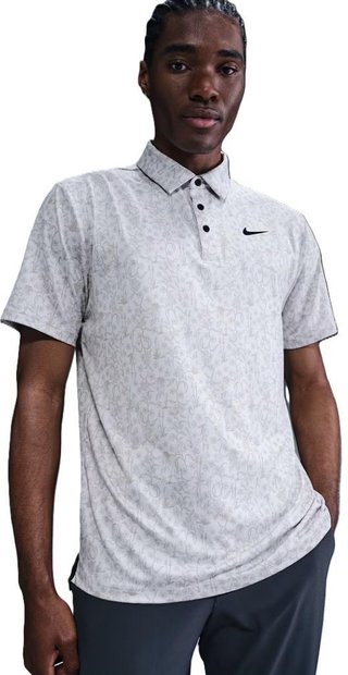 Nike Dri-FIT Tour Print pánske polo, photon dust/black