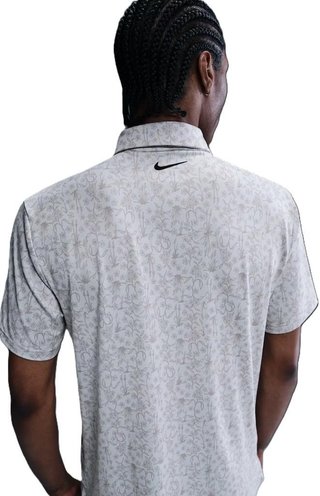 Nike Dri-FIT Tour Print pánske polo, photon dust/black