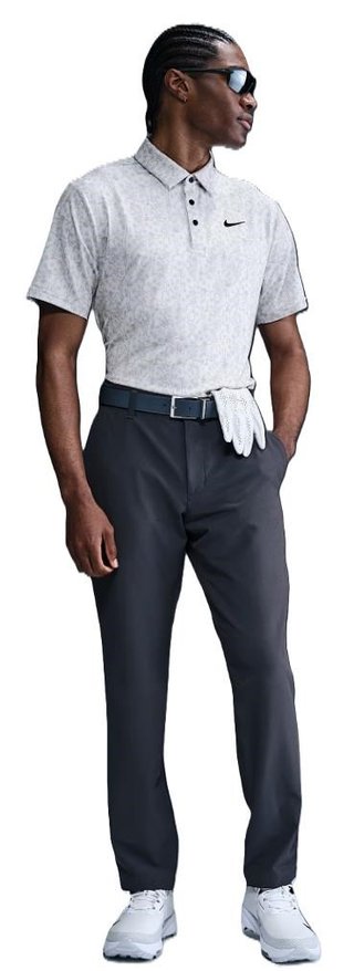 Nike Dri-FIT Tour Print pánske polo, photon dust/black