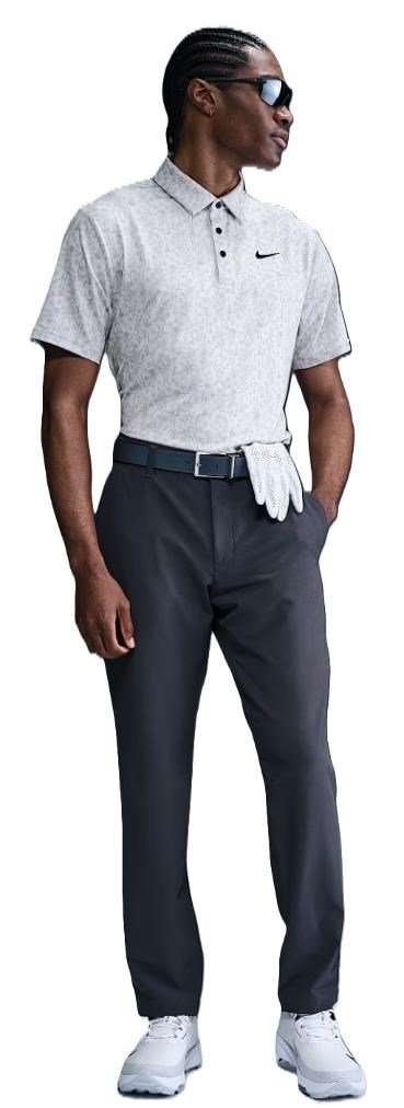 Nike Dri-FIT Tour Print pánske polo, photon dust/black