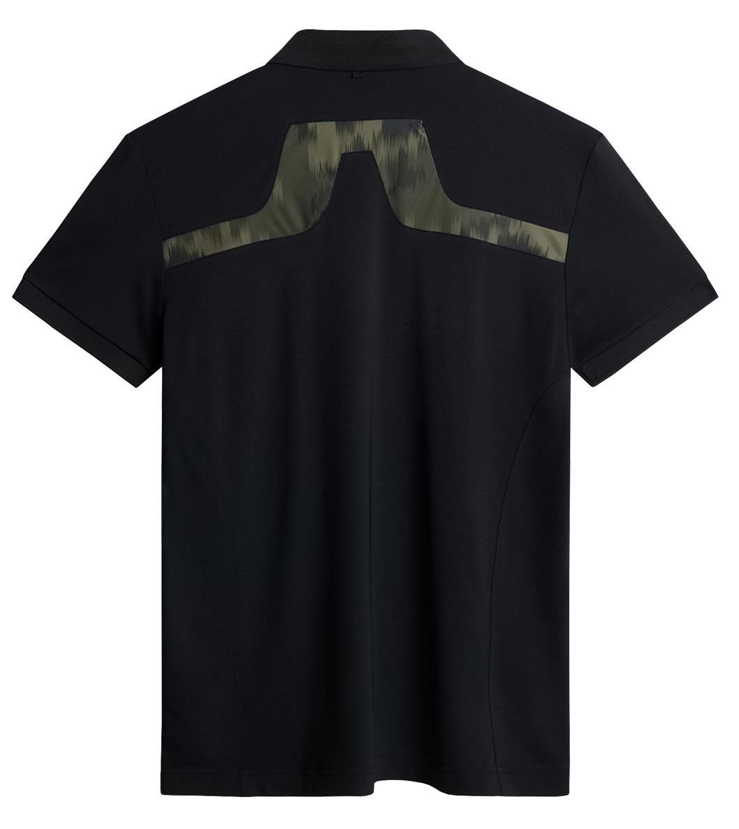 J.Lindeberg KV Print pánske polo, čierne