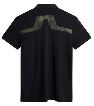 J.Lindeberg KV Print pánske polo, čierne