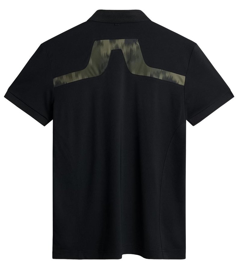 J.Lindeberg KV Print pánske polo, čierne