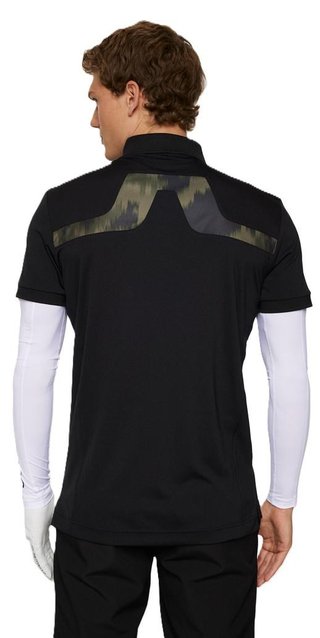 J.Lindeberg KV Print pánske polo, čierne