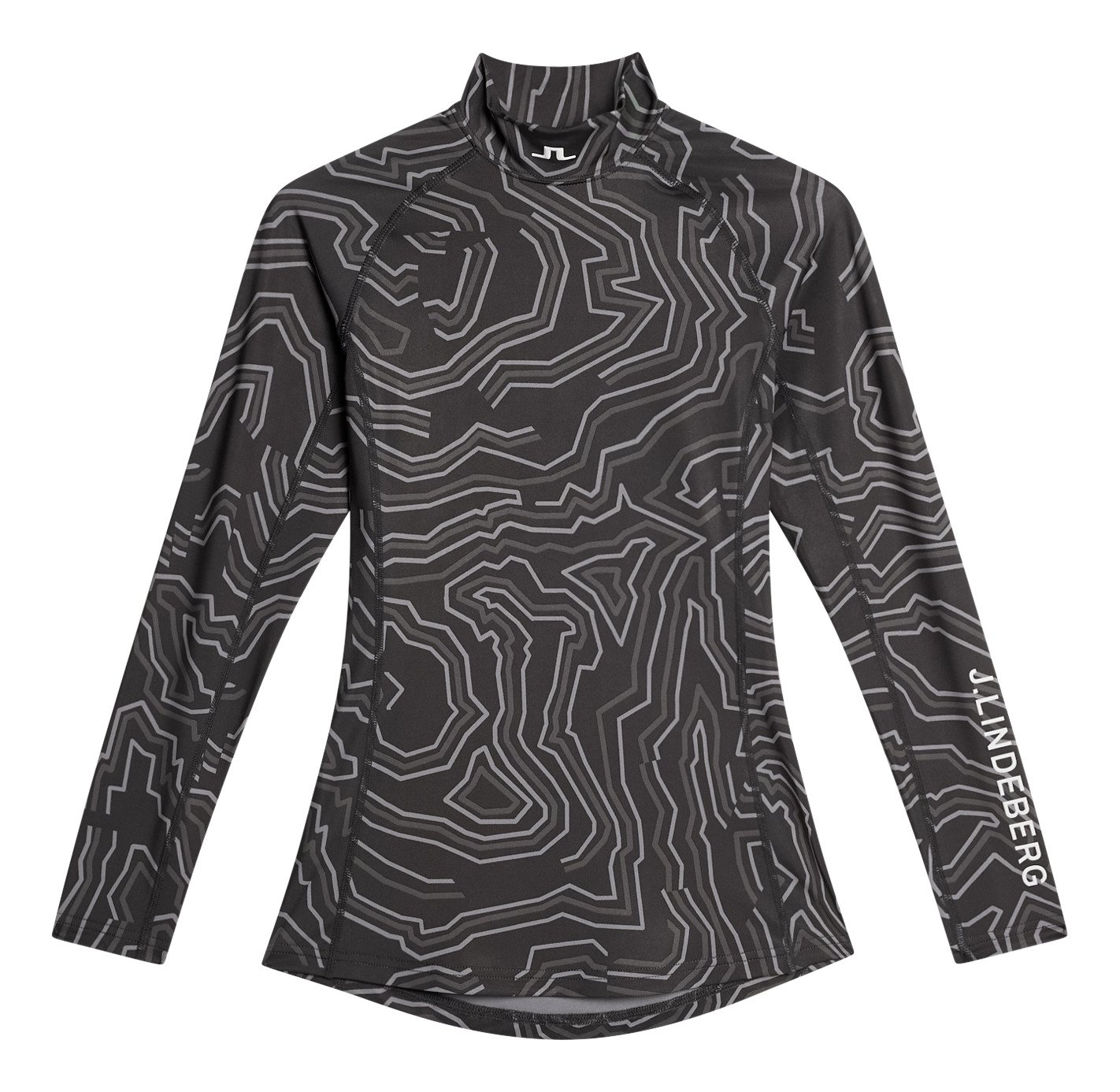 J.Lindeberg Ella Print Compression dámske tričko, asphalt