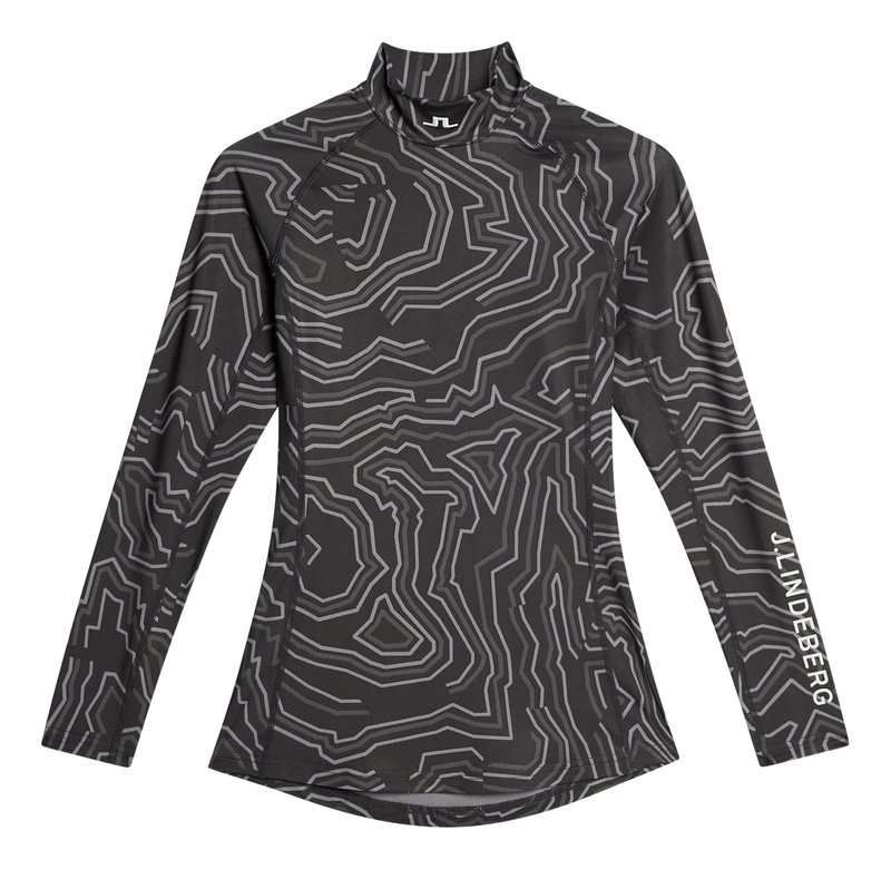 J.Lindeberg Ella Print Compression dámske tričko, asphalt