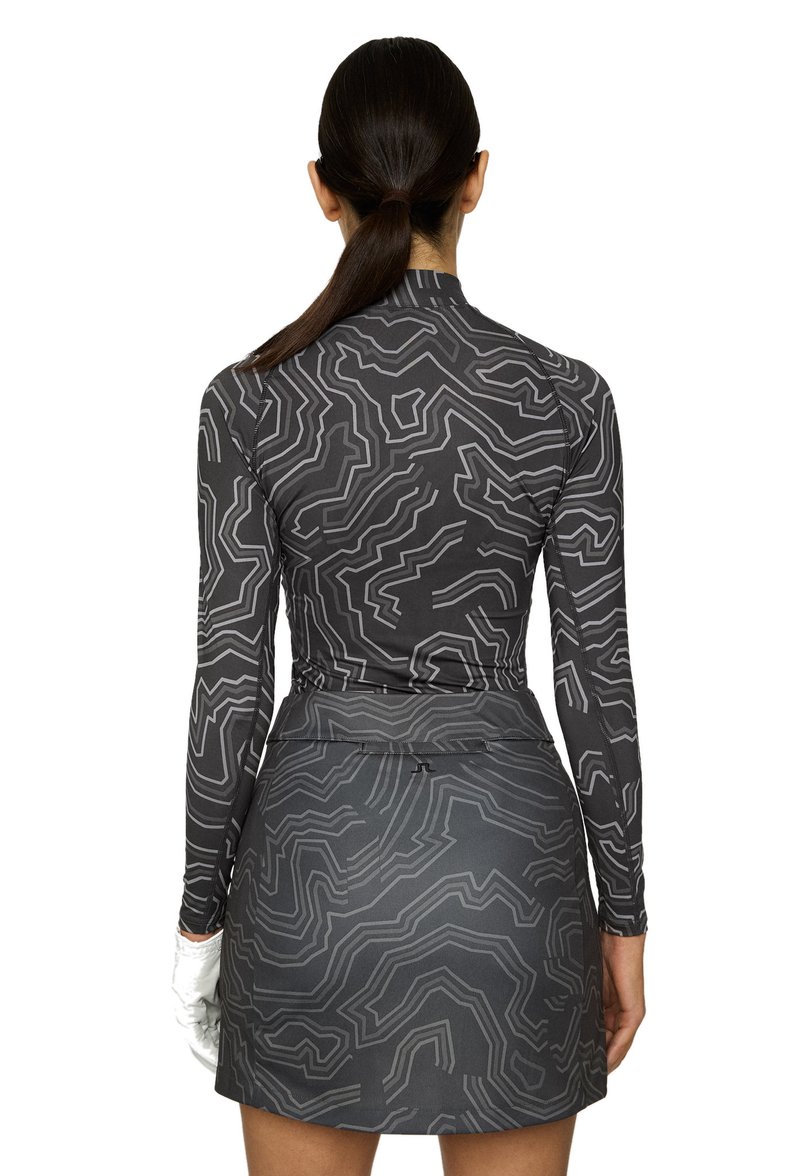 J.Lindeberg Ella Print Compression dámske tričko, asphalt