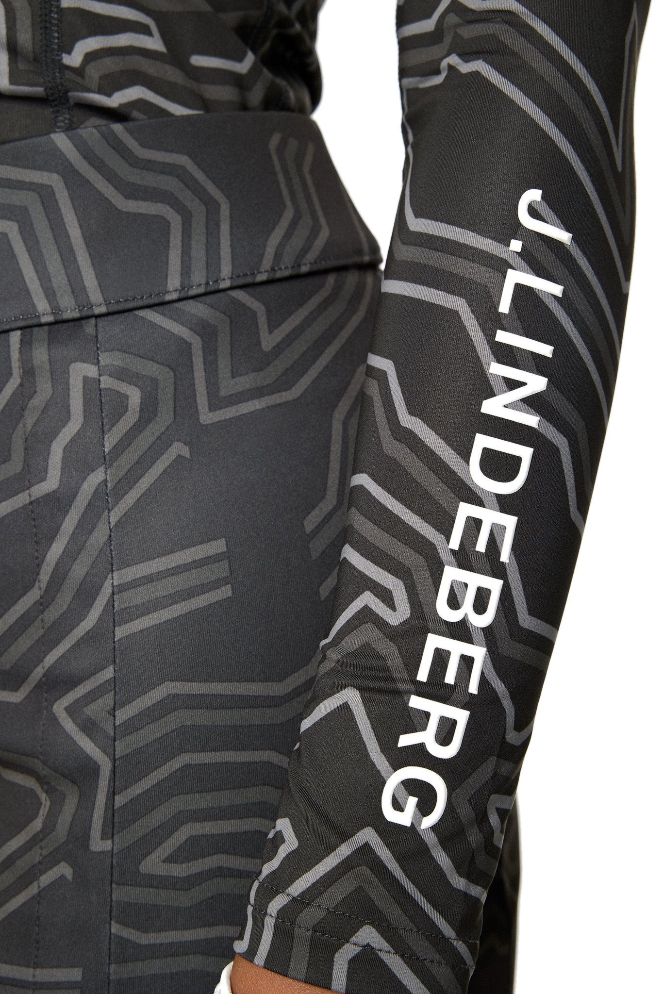 J.Lindeberg Ella Print Compression dámske tričko, asphalt
