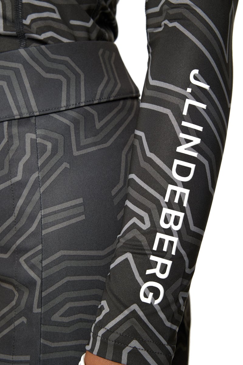 J.Lindeberg Ella Print Compression dámske tričko, asphalt