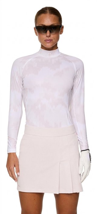 J.Lindeberg Ella Print Compression dámske tričko, warp gray lilac