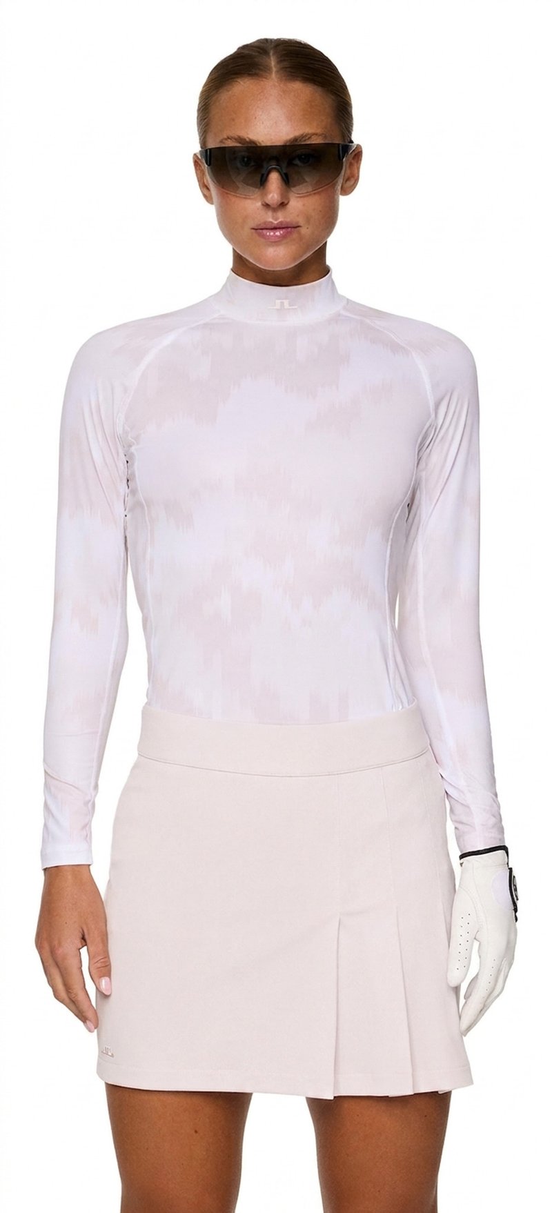J.Lindeberg Ella Print Compression dámske tričko, warp gray lilac