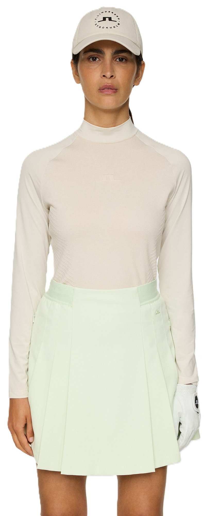 J.Lindeberg Darla Hybrid Knit dámsky sveter, moonbeam