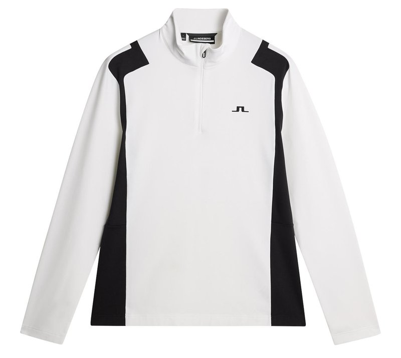 J.Lindeberg Lukas Quarter Zip pánska mikina, biela