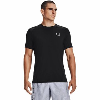 Under Armour HeatGear Fitted S pánske tričko, čierne