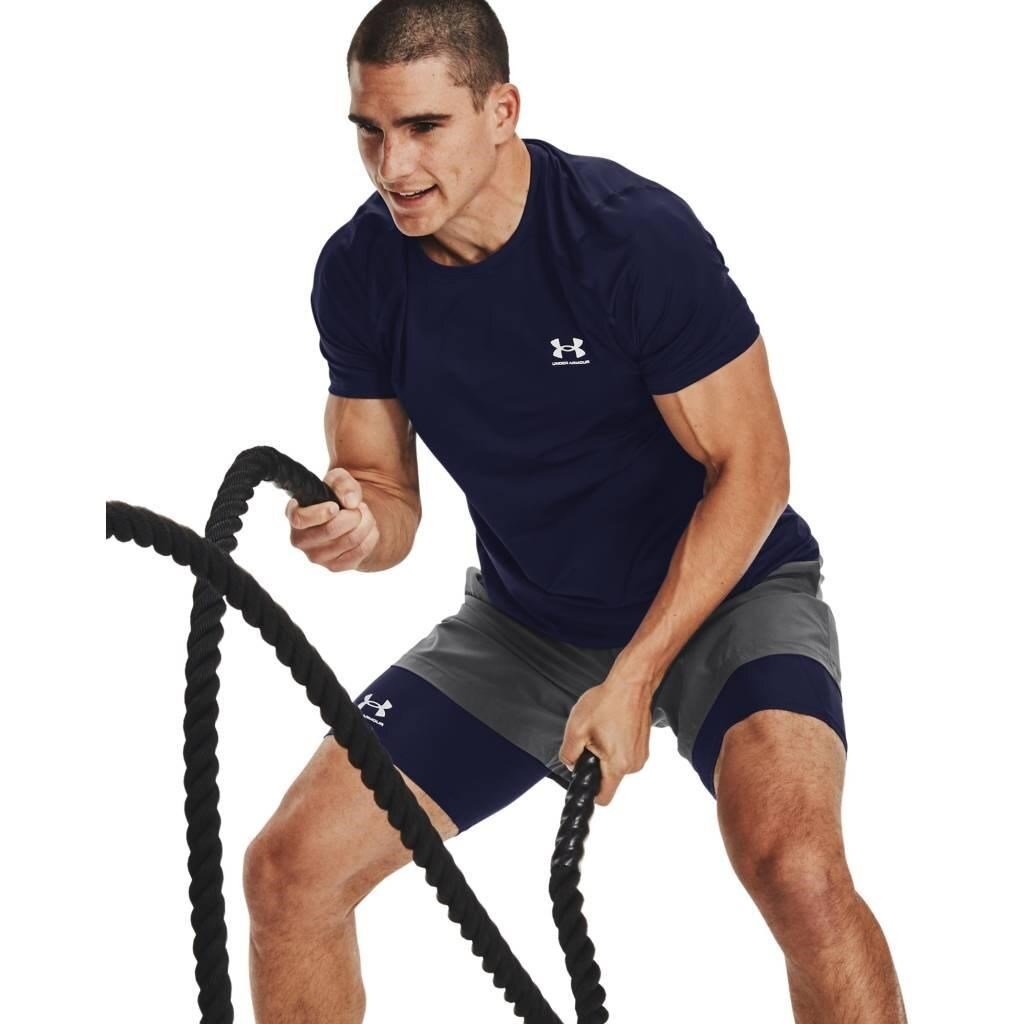 Under Armour HG Fitted SS pánske tričko, midnight navy
