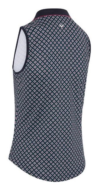 Callaway Mini Geo Floral Sleeveless dámske tričko, peacoat