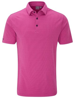 PING Hershel pánske polo, ultra pink multi