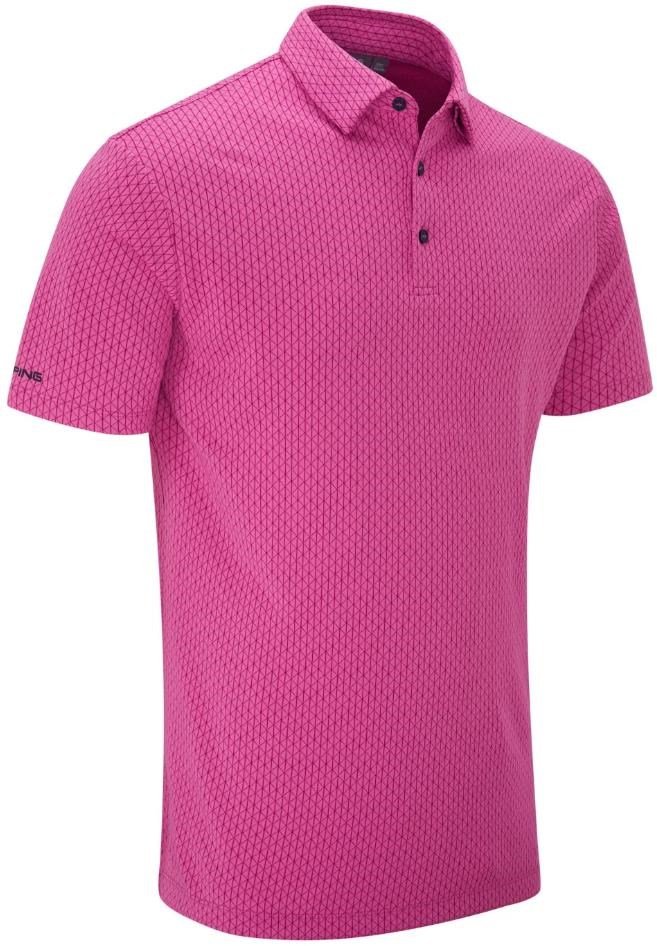 PING Hershel pánske polo, ultra pink multi