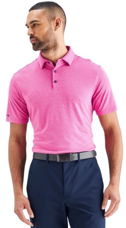 PING Hershel pánske polo, ultra pink multi