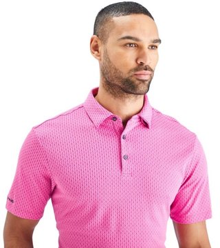 PING Hershel pánske polo, ultra pink multi