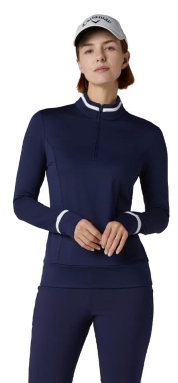 Callaway Thermal Long Sleeve Colourblock dámske tričko, peacoat