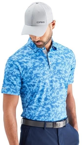 PING Julian pánske polo, tidal blue multi