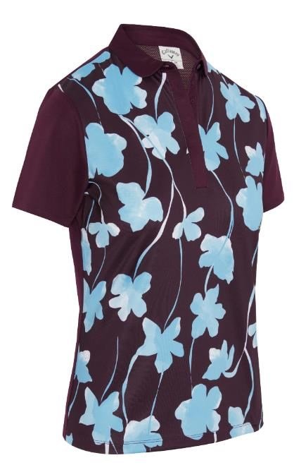 Callaway Stemmed Floral dámske polo, potent purple